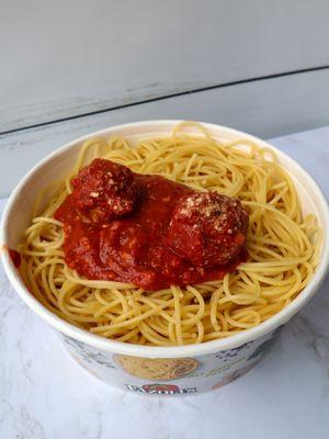 Spaghetti with Meat Sauce + Meatballs