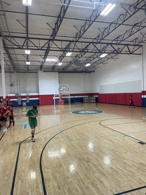 1 of the 5 courts being used for futsal today