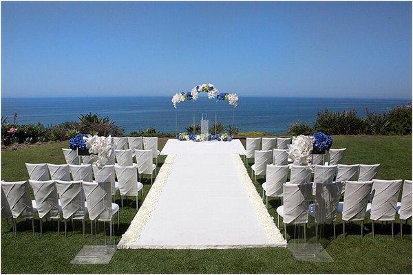 Ceremony set up at the Ritz Carlton Dana Point, California