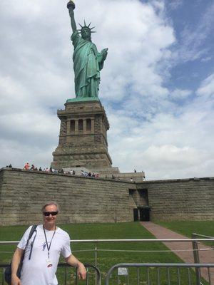 Dr. Yeend at the Statue Of Liberty.