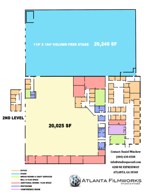 Atlanta Filmworks Studio and Stages floor plan