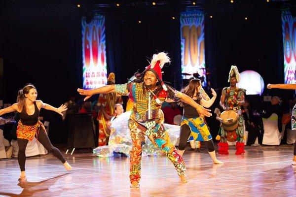 Instructor, Erico, teaches West African dance.