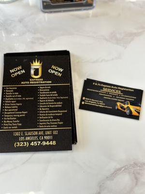 Flyers and business cards