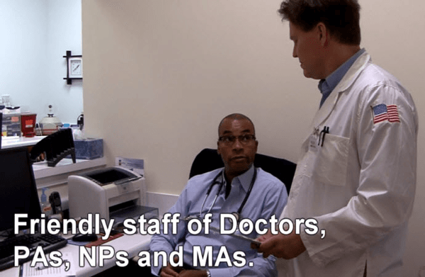 Friendly staff of Doctors, PAs, NPs and MAs.