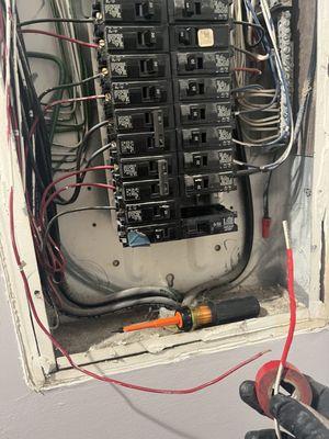 Installed new circuit breaker in panel