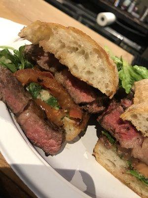 Ribeye sandwich with salad!!!