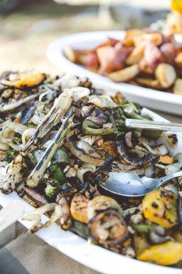 Grilled and roasted veggies, photographed by Erin Little