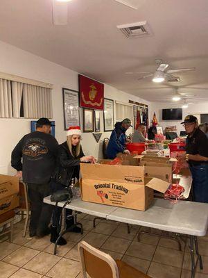 American Legion Post 804 provided an area for several years to provide stockings to the children of Brooklyn Avenue Elementary School.