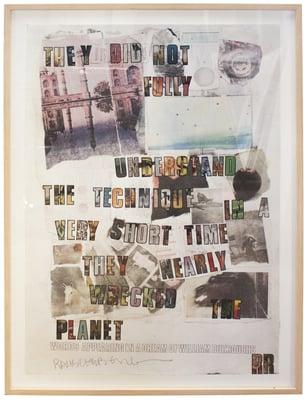 Words Appearing in a Dream of William Burroughs by Robert Rauschenberg