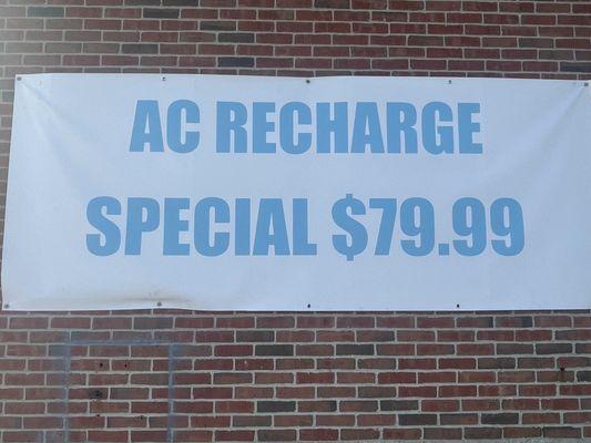 AC Recharge Special 79.99$