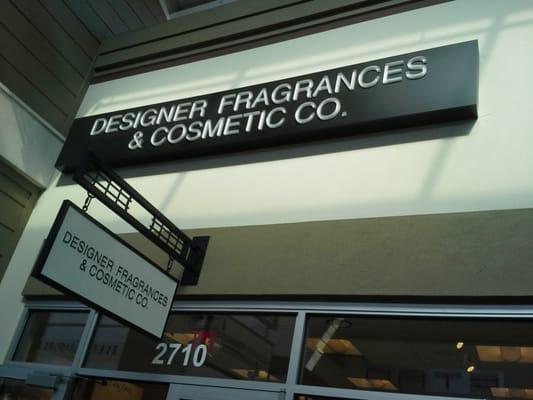 Designer Fragrances & Cosmetic Company Store Front, Livermore Premium Outlets, Livermore, CA.