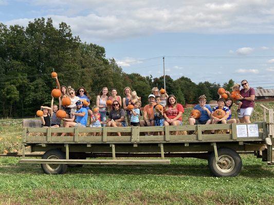 Hayride to the pumpkin patch!!