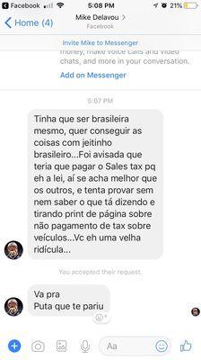 Some Brazilian guy insulting me in Portuguese