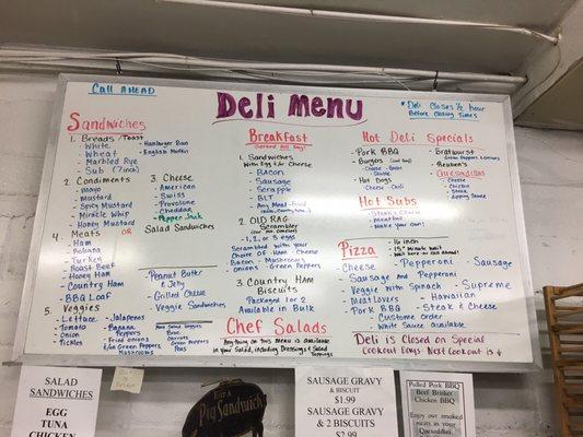 Deli Menu