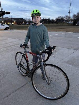 One happy guy with his new bike!