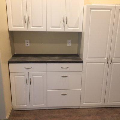 New countertop and cabinets