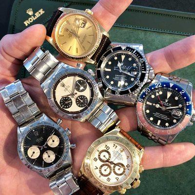 A collection of vintage Rolex watches. Get the most money for your Rolex and vintage timepieces.