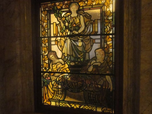 Stained glass outside of the Senate Chamber