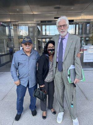 Mr Stein with my grandparents, after a good court day !