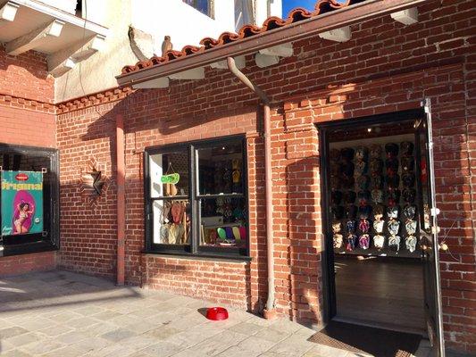 This store is dog friendly! They always have a bowl of water outside and they even allow customers to bring dogs in!