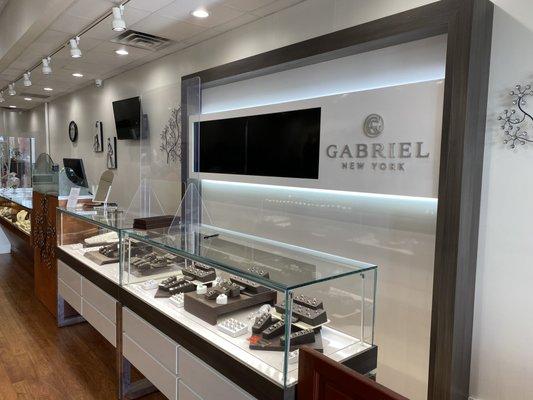 Gabriel & Co Bridal on display