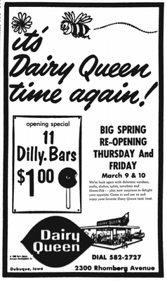 Dairy Queen Dubuque Rhomberg - March 1967