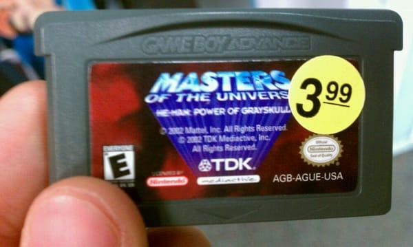 75% off all Gameboy Advance games! They're getting rid of them! I got Masters of the Universe for 90 cents, yo!!