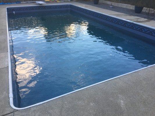 Inground pool liner installation