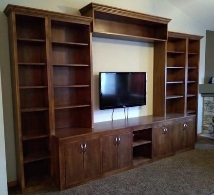 A large entertainment center designed and built for our customer.