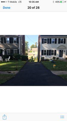 New asphalt driveway