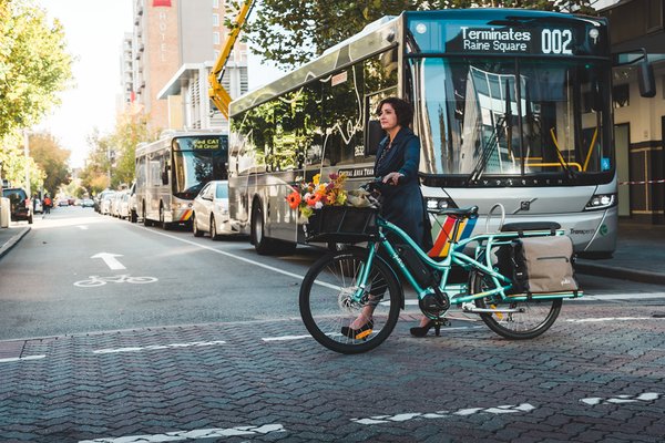 The Electric Boda Boda is great for city commuting!