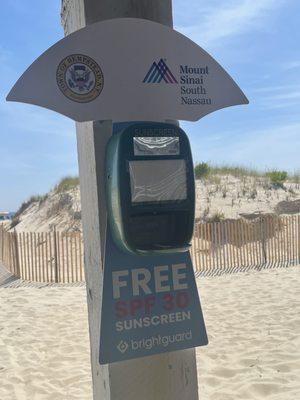 Free sunscreen!