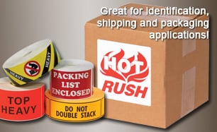 Labels, great identification - shipping and packaging applications!