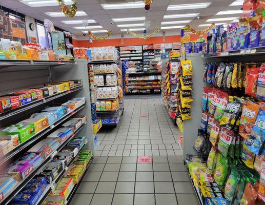 Aisle and tables