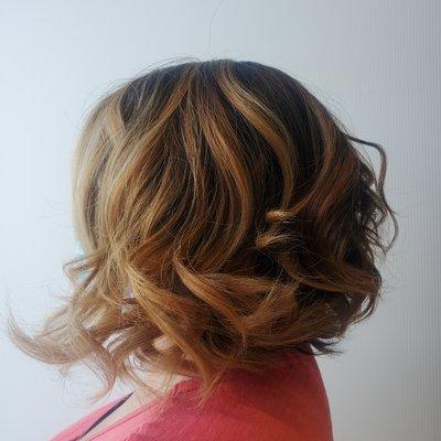 Warm honey highlights + cut