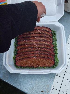 One of our brisket boxes at a competition in Colorado