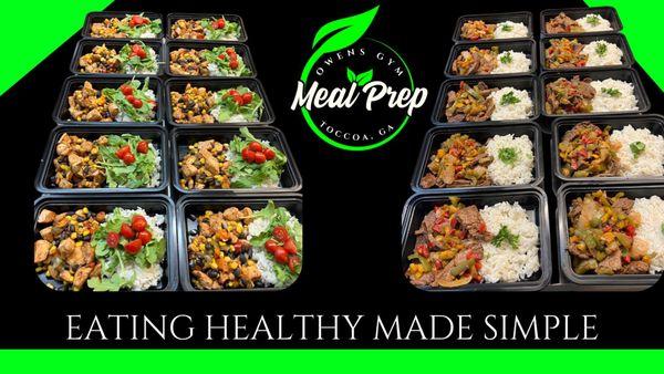 We offer a full in house meal prep service!