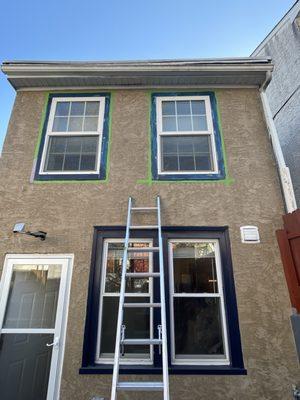 Exterior Painting painting the window trim