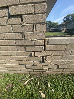 The damages done to my garage by South Chicago Iron and Metal