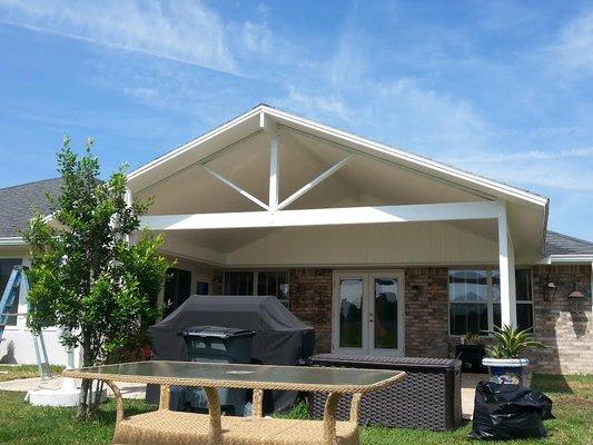 Open Air Insulated Patio Roof w/ Shingles.