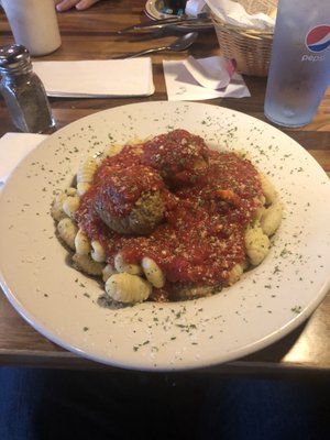 Gnocchi and some meatballs