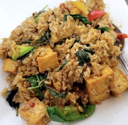 Tofu basil fried rice