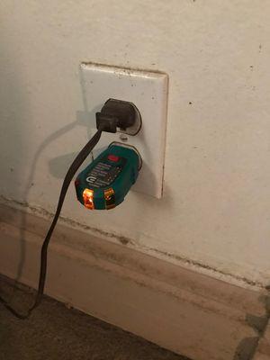 Ungrounded electrical outlet