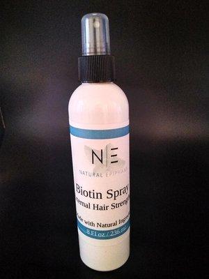 Biotin Spray Hair Strengthener
 Use to stop breakage and strengthen hair strands.  Also serves as a detangler