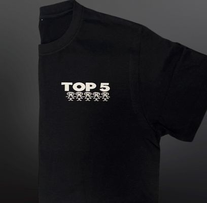 Premium Top 5 Logo Tee in Black