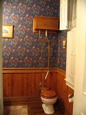 Toilet with a pull-chain flush!