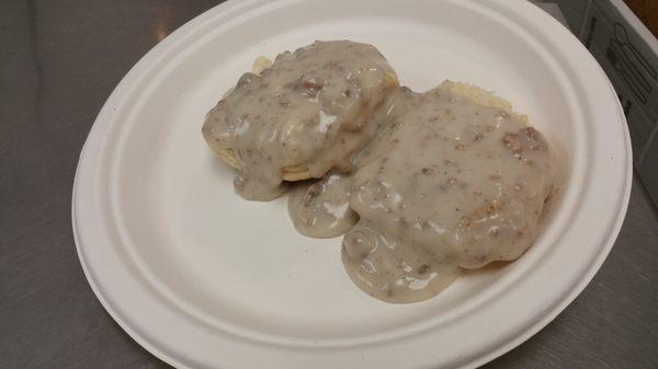 Biscuit and gravy at the Bistro