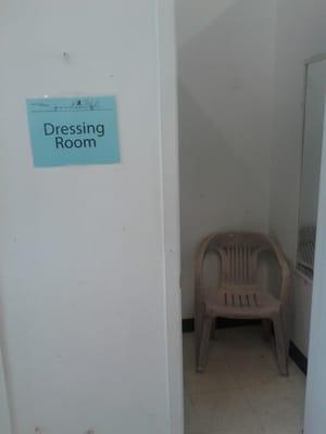 Smallest dressing room EVER! :)