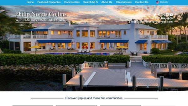 Homepage of the Phillip Norris Collins website