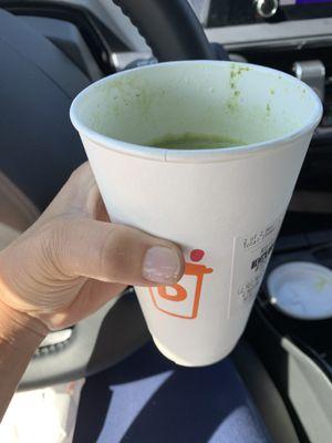 A large cup filled to only medium